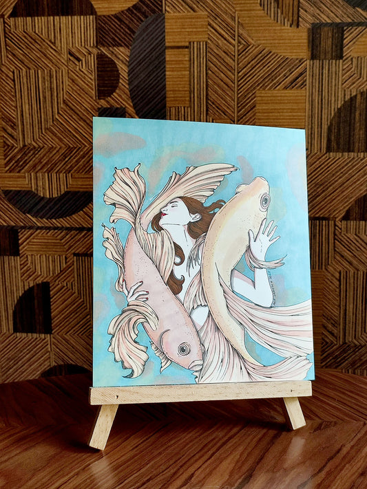 Woman and fish