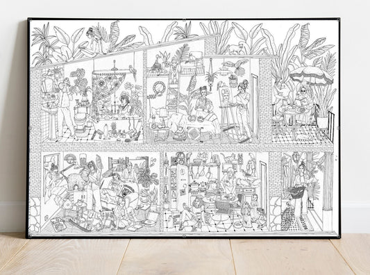 GIANT COLOURING POSTER "ELLAS"