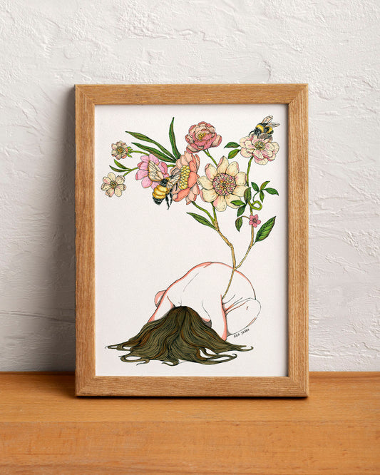 Abejas y flores