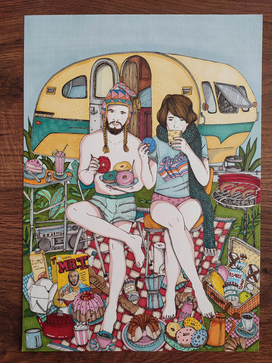 Couple and Caravan