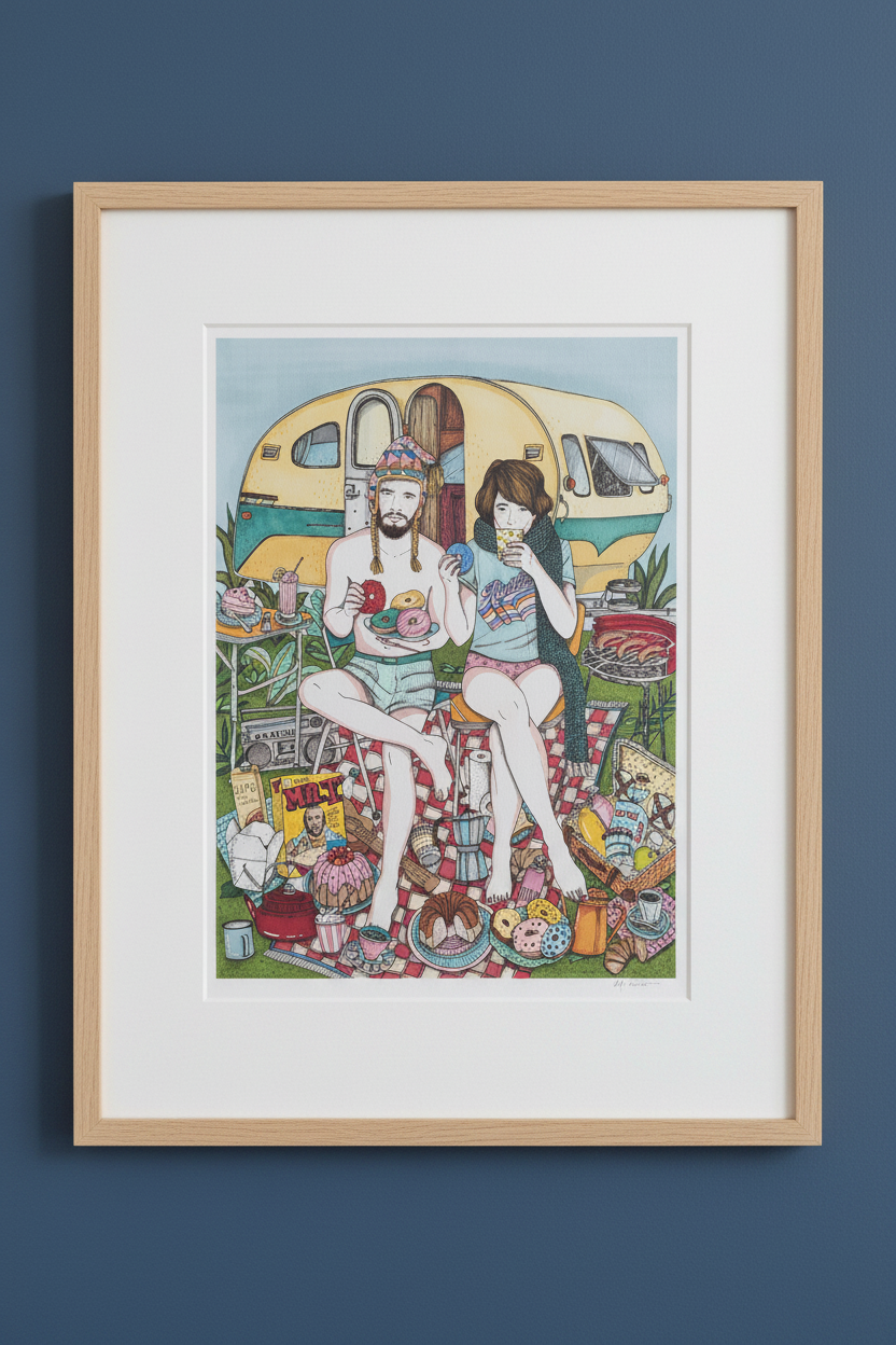 Couple and Caravan