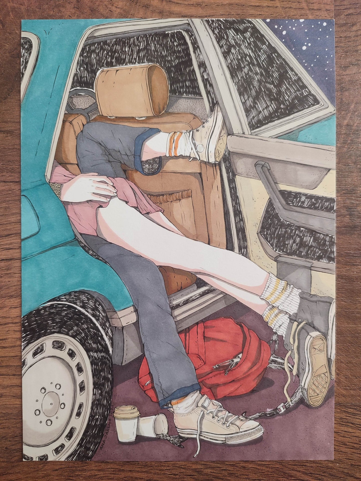 Coche y pareja