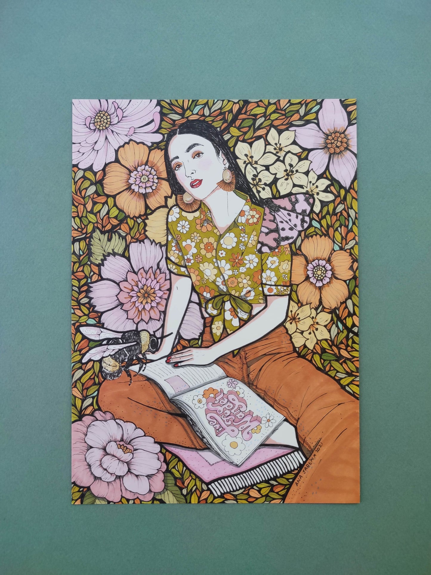 Flowers Stained-Glass Window