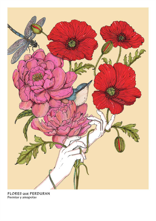 Pack "Peonías y Amapolas", jamón Cinco Jotas y caviar Riofrío