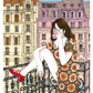 A balcony becomes a small stage for looking out at the city and enjoying the air, the light and a pause between indoors and out, XL illustrated print by Ana Jarén