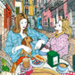 A morning in Malasaña comes alive with coffee, breakfast and neighbourhood energy, illustrated print by Ana Jarén