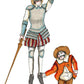Don Quixote hebt einen Arm einem unsichtbaren Abenteuer entgegen und hält seine Lanze, während Sancho… – Originalwerk von Ana Jarén